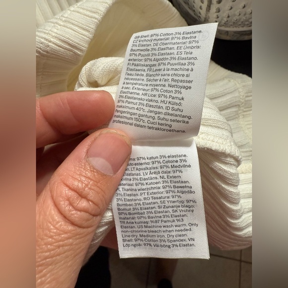 COS Off-White Ribbed Tank Top - Picture 4 of 5